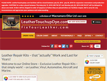 Tablet Screenshot of leathertouchupdye.com